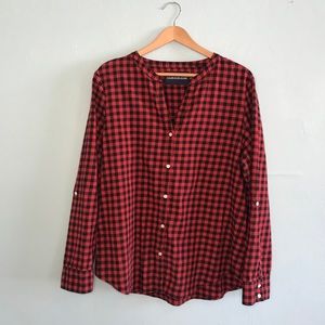 Calvin Klein Jeans blouse Buffalo check red